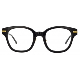 Linda Farrow - Atkins D-Frame Optical Glasses in Black Yellow Gold - LF42C1OPT - Linda Farrow Eyewear