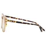 Linda Farrow - Bay A D-Frame Optical Glasses in Clear - LF25AC11OPT - Linda Farrow Eyewear