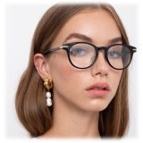 Linda Farrow - Bay A D-Frame Optical Glasses in Clear - LF25AC11OPT - Linda Farrow Eyewear