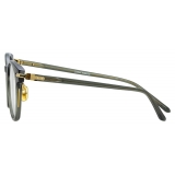 Linda Farrow - Bay D-Frame Optical Glasses in Green - LF25C12OPT - Linda Farrow Eyewear