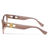 Versace - Medusa Deco Cat-Eye Optical Glasses - Pink Transparent - Optical Glasses - Versace Eyewear