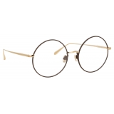 Linda Farrow - Bea Round Optical Glasses in Light Gold - LFL1333C2OPT - Linda Farrow Eyewear