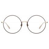 Linda Farrow - Bea Round Optical Glasses in Light Gold - LFL1333C2OPT - Linda Farrow Eyewear