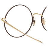 Linda Farrow - Bea Round Optical Glasses in Light Gold - LFL1333C2OPT - Linda Farrow Eyewear