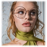 Linda Farrow - Bea Round Optical Glasses in Light Gold - LFL1333C2OPT - Linda Farrow Eyewear