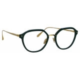 Linda Farrow - Occhiali da Vista Cacao Angular in Verde - LFL1273C5OPT - Linda Farrow Eyewear