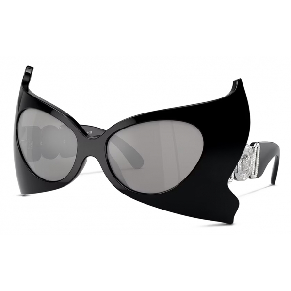 Versace - Medusa Biggie Butterfly Sunglasses - Black Mirror Silver - Sunglasses - Versace Eyewear