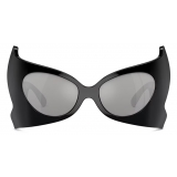 Versace - Medusa Biggie Butterfly Sunglasses - Black Mirror Silver - Sunglasses - Versace Eyewear