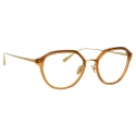 Linda Farrow - Cacao Angular Optical Glasses in Tobacco - LFL1273C3OPT - Linda Farrow Eyewear