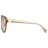 Linda Farrow - Cacao Angular Optical Glasses in Tobacco - LFL1273C3OPT - Linda Farrow Eyewear