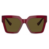 Versace - Medusa Deco Butterfly Sunglasses - Bordeaux Dark Brown - Sunglasses - Versace Eyewear