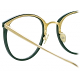 Linda Farrow - Calthorpe Oval Optical Glasses in Green - LFL251C83OPT - Linda Farrow Eyewear