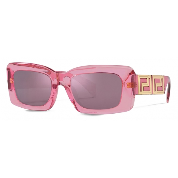 Versace Greca Acetate Rectangle Sunglasses