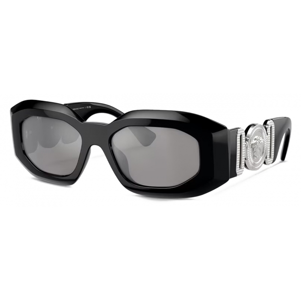 Versace black mirror medusa sales sunglasses