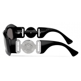 Versace - Maxi Medusa Biggie Sunglasses - Black Mirror Silver - Sunglasses - Versace Eyewear