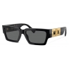 Versace - Occhiale da Sole Medusa Deco - Nero Grigio Scuro - Occhiali da Sole - Versace Eyewear