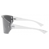 Versace - Occhiale da Sole Medusa Horizon Maxi - Cristallo Grigio Argento Specchio - Occhiali da Sole - Versace Eyewear
