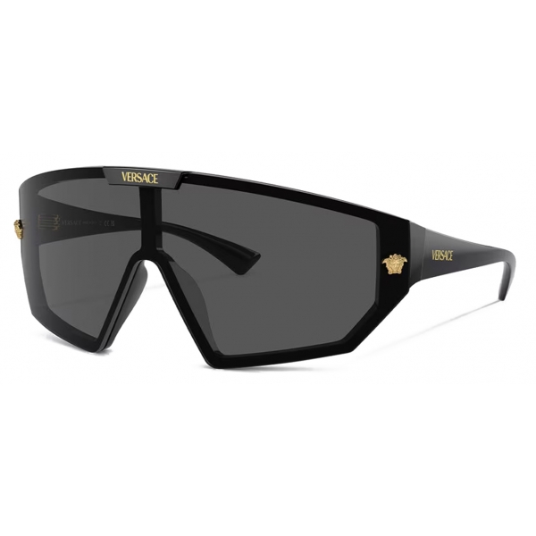 Versace - Maxi Medusa Horizon Sunglasses - Black Mirror Dark Gray - Sunglasses - Versace Eyewear