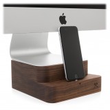 Woodcessories - Noce / Supporto iMac Premium in Legno - MacBook 27 + iPhone - Eco Foot - Supporto MacBook in Legno