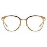 Linda Farrow - Calthorpe Oval Optical Glasses in Horn - LFL251C78OPT - Linda Farrow Eyewear