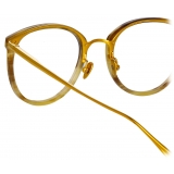 Linda Farrow - Calthorpe Oval Optical Glasses in Horn - LFL251C78OPT - Linda Farrow Eyewear