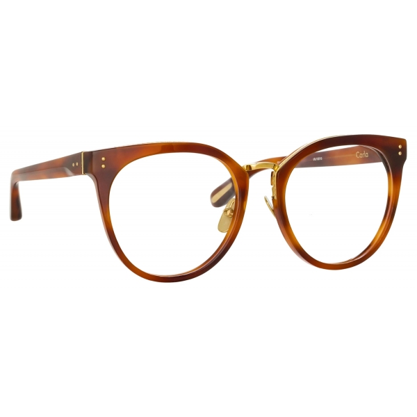 Linda Farrow - Carla Oval Optical Glasses in Black - LFL1327C1OPT - Linda Farrow Eyewear