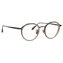 Linda Farrow - Cesar Angular Optical Glasses in Nickel - LFL1225C6OPT - Linda Farrow Eyewear