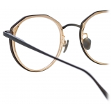Linda Farrow - Cesar Angular Optical Glasses in Nickel - LFL1225C6OPT - Linda Farrow Eyewear