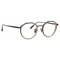 Linda Farrow - Cesar Angular Optical Glasses in Nickel (Men’s) - LFL1225C6OPT - Linda Farrow Eyewear