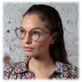 Linda Farrow - Cesar Angular Optical Glasses in Yellow Gold Black - LFL1225C1OPT - Linda Farrow Eyewear