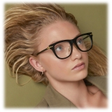 Linda Farrow - Chrysler D-Frame Optical Glasses in Black - LF43C1OPT - Linda Farrow Eyewear