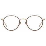 Linda Farrow - Comer Oval Optical Glasses in Light Gold - LFL1190C2OPT - Linda Farrow Eyewear