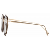 Linda Farrow - Comer Oval Optical Glasses in Light Gold - LFL1190C2OPT - Linda Farrow Eyewear