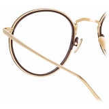 Linda Farrow - Comer Oval Optical Glasses in Light Gold - LFL1190C2OPT - Linda Farrow Eyewear