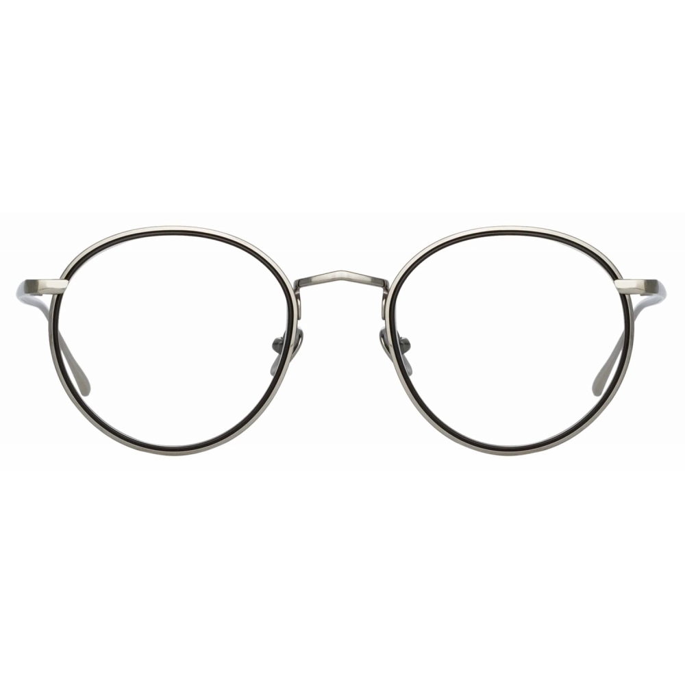 Linda Farrow Comer Oval Optical Glasses In White Gold Lfl1190c3opt Linda Farrow Eyewear