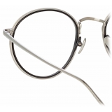 Linda Farrow - Comer Oval Optical Glasses in White Gold - LFL1190C3OPT - Linda Farrow Eyewear