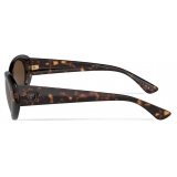 Versace - Occhiale da Sole Ovali La Medusa - Havana Marrone Scuro - Occhiali da Sole - Versace Eyewear