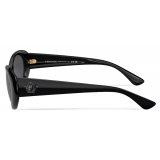 Versace - La Medusa Oval Sunglasses - Black Dark Gray - Sunglasses - Versace Eyewear