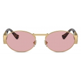 Versace - Medusa Deco Oval Sunglasses - Gold Light Violet - Sunglasses - Versace Eyewear