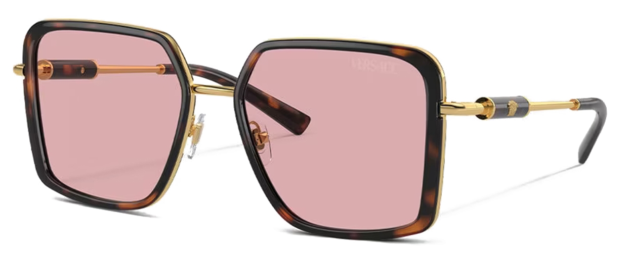 Versace - Medusa Roller Squared Sunglasses - Havana Light Versace - Medusa Roller Squared Sunglasses - Havana Light