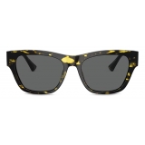 Versace - Medusa Legend Squared Sunglasses - Yellow Spot Havana Dark Gray - Sunglasses - Versace Eyewear