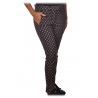 Dondup - Pantaloni in Fantasia Geometrica - Blu - Pantalone - Luxury Exclusive Collection