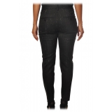 Dondup - Lurex Pinstripe Patterned Trousers - Black - Trousers - Luxury Exclusive Collection