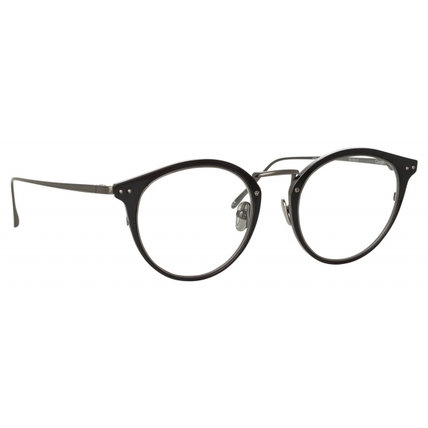 Linda Farrow - Cooper Oval Optical Glasses in Black Nickel (C5) - LFL1051C5OPT - Linda Farrow Eyewear