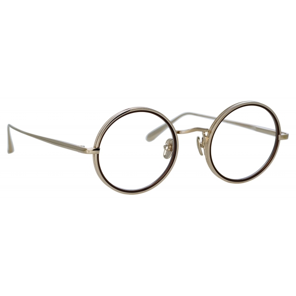 Linda Farrow - Cortina Oval Optical Glasses in Light Gold - LFL1388C2OPT - Linda Farrow Eyewear