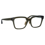 Linda Farrow - Desiree D-Frame Optical Glasses in Green (Men’s) - LFL1322C7OPT - Linda Farrow Eyewear