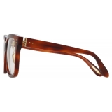 Linda Farrow - Desiree D-Frame Optical Glasses in Horn - LFL1322C3OPT - Linda Farrow Eyewear