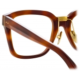 Linda Farrow - Desiree D-Frame Optical Glasses in Horn - LFL1322C3OPT - Linda Farrow Eyewear