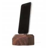 Woodcessories - Noce / Dock per iPhone 6, 7, 8, X in Legno - Dock per iPhone - Eco Dock - Supporto per iPhone in Legno