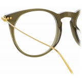 Linda Farrow - Ellis Oval Optical Glasses in Green - LF54C5OPT - Linda Farrow Eyewear